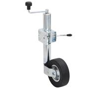vidaXL Jockey Wheel for Trailer-Motorhomes, Split Clamp 60 mm, Adjustable Height 63-87.5 cm, Galvanised Steel, 400 kg Load