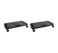 vidaXL Transport Trolleys 2 pcs Black Polypropylene 440.9 lb