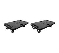 vidaXL Transport Trolleys 2 pcs Black Polypropylene 661.4 lb