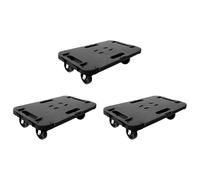 vidaXL Transport Trolleys Rolling Boards 3 pcs 300 Kg Black Polypropylene