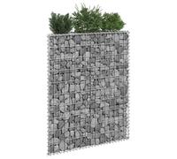vidaXL Trapezium Gabion Raised Bed Galvanised Steel Gabion Basket Planter Pot