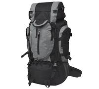 vidaXL Hiking Backpack XXL 75 L Black and Grey