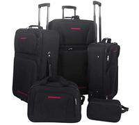 vidaXL Five Piece Travel Luggage Set Black