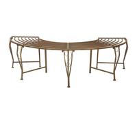 vidaXL Tree Bench 4-Seater 160 x 80 x 44 cm Steel Antique Brown