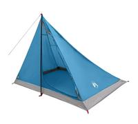 vidaXL Trekking Tent Blue 4-Person 185T Polyester with PU Coating, Inexpensive, Portable Tent, Compact Travel Weather Roof, Reliable Camping Equipment, Robust Outdoor Equipment