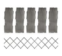 vidaXL Trellis Fences 5 pcs Grey Solid Firwood 180x30 cm