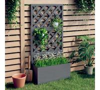 vidaXL Trellis Planter Grey 65x33x135 cm WPC