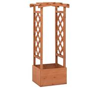 vidaXL Trellis Planter with Arch 49x39x117 cm Firwood
