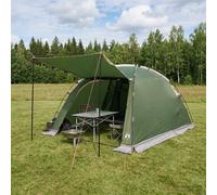 vidaXL Tunnel Tent, Green, 361 x 235 x 147 cm, Modern Tunnel Tent, Weatherproof Outdoor Domicile, Family Camping, Spacious Portable Shelter