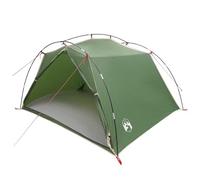 vidaXL Tunnel Tent Green 4 Person 185T Polyester with PU Coating, Adventurous Camping Accessories, Modern Tunnel Tent, Portable Protection for Hiking, Outdoor Sports