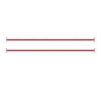 vidaXL Turning Bars 2 pcs 125 cm Steel Red
