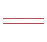vidaXL 2x Kid's Outdoor Gymnastics Horizontal Bars - 125 cm Steel Turning/Tumble Bars in Red, Powder-Coated for Rust-Resistance, Easy Mount, 50 kg Limit