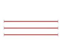 vidaXL Turning Bars 3 pcs 125 cm Steel Red