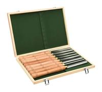 vidaXL Turning Tool Set Lathe Chisel Set Wood Groove Parting Tool 8 Piece HSS