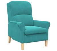 vidaXL Turquoise armchair turquoise fabric standard ergonomic armchair