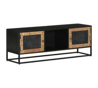 vidaXL TV Cabinet 110x30x40 cm Solid Wood Mango and Iron