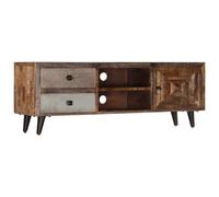 vidaXL TV Cabinet 118x30x40 cm Solid Mango Wood UK HOT