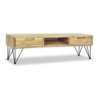 vidaXL TV Cabinet 120x35x35 cm Solid Teak UK HOT