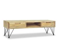 vidaXL TV Cabinet 120x35x35 cm Solid Teak UK HOT