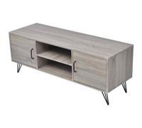 vidaXL TV Cabinet Entertainment Unit Media Console 2 Shelves 120x40x45 cm Grey