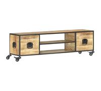 vidaXL TV Cabinet 130x30x39 cm Solid Mango Wood UK HOT
