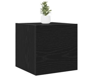 vidaXL TV Cabinet 2 pcs Black Oak 30.5 x 30 x 30 cm Engineered Wood, Modern Media Stand, Rectangular Lowboard Storage, Living Room Organizer, Efficient Tv Cabinet, Contemporary Entertainment Center