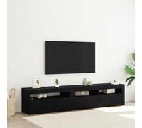 VidaXL TV Cabinet 2 Pcs Black Oak Engineered Wood