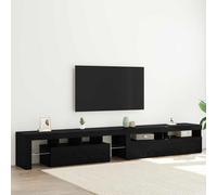 vidaXL TV Cabinet 3 pcs Black Oak 260 x 37 x 40 cm Engineered Wood