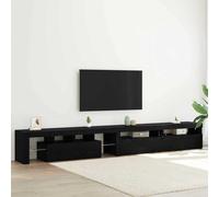 vidaXL TV Cabinet 3 pcs Black Oak 290 x 36.5 x 40 cm Engineered Wood