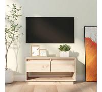 vidaXL TV Cabinet 74x34x40 cm Solid Wood Pine UK NEW