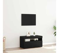 VidaXL TV Cabinet 75 X 35 X 40 Cm Black Oak Engineered Wood