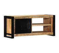 vidaXL TV Cabinet 80x30x35 cm Solid Rough Wood Mango - Brown, Brown