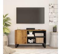 vidaXL TV Cabinet 80x33x46 cm Solid Wood Mango&Engineered Wood