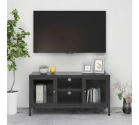 Vidaxl Tv Cabinet Anthracite 105X35X52 Cm Steel And Glass