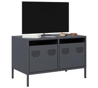 vidaXL TV Cabinet Anthracite 68x39x43.5 cm Cold-rolled Steel - Black, Black