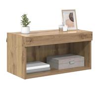 vidaXL TV Cabinet Artisan Oak 60 x 30 x 30 cm Engineered Wood, Living Room, Rectangular, Modern Storage Solutions, Wall-Mounted Cabinet, Space-Saving Units, Ambient LED Lighting, Home Decor