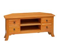 vidaXL TV Cabinet Beige 100 x 40.5 x 46 cm Solid Mahogany Wood, Rustic Solid Woo