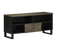 vidaXL TV Cabinet Black 100x33x46 cm Solid Wood Mango
