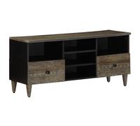 vidaXL TV Cabinet Black 100x33x46 cm Solid Wood Mango tv stand tv sideboard