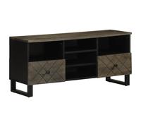 vidaXL TV Cabinet Black 100x33x46 cm Solid Wood Mango, TV stand, TV sideboard, h