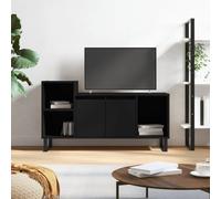 vidaXL TV Cabinet Black 100x35x55 cm Engineered Wood UK GF0