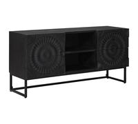 vidaXL TV Cabinet Black 105 x 30 x 54 cm, Modern Rectangular Wooden Tv Cabinet,