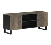 vidaXL TV Cabinet Black 105x33x46 cm Solid Wood Mango