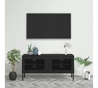 Vidaxl Tv Cabinet Black 105X35X50 Cm Steel