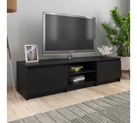 vidaXL TV Cabinet Black 140x40x35.5 cm Engineered Wood UK