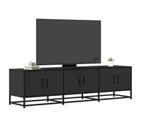 vidaXL TV Cabinet Black 150x35x41 cm Engineered Wood and Metal