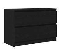 vidaXL TV Cabinet Black 80x35x54 cm Engineered Wood