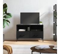 Vidaxl Tv Cabinet Black 80X36X50 Cm Engineered Wood