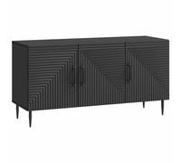 vidaXL TV Cabinet Black 99 x 34.5 x 50 cm Engineered Wood, Black