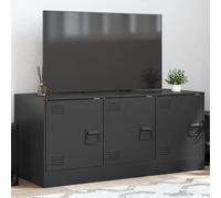 vidaXL TV Cabinet Black 99x39x44 cm Steel